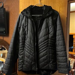 Women’s the north face black zip up jacket